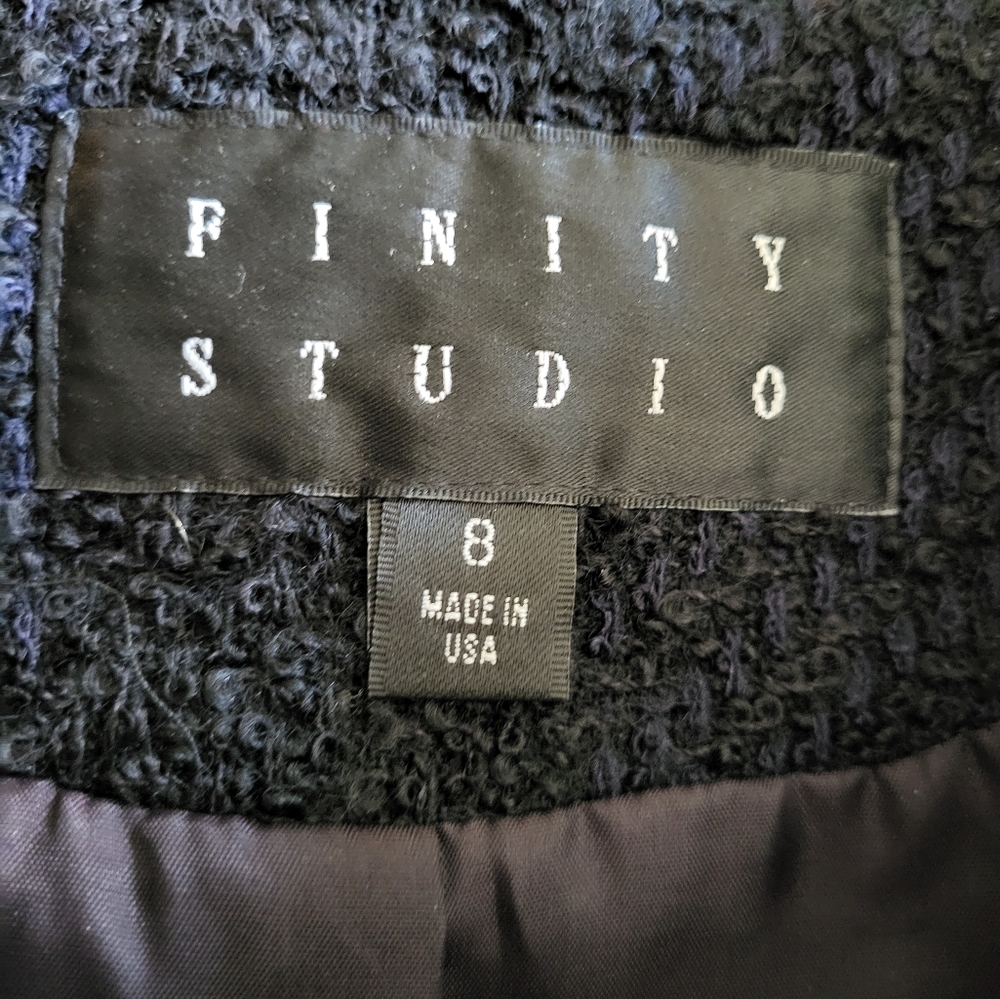119. Finity Studio Wool Blend Zip Up Jacket - Size 8 - Picture 4 of 5